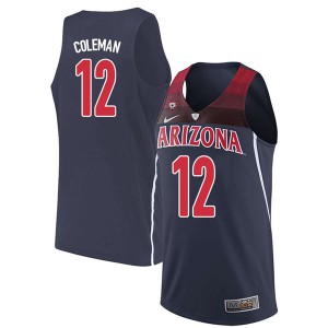Mens Arizona Wildcats Justin Coleman #12 Navy Stitched Jersey 268001-701