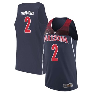 Men's Arizona Wildcats Kobi Simmons #2 Navy Embroidery Jerseys 864423-447