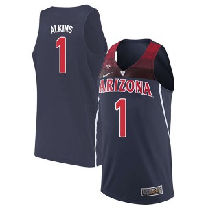 Men's Arizona Wildcats Rawle Alkins #1 Navy Stitched Jerseys 765885-204