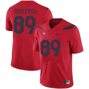 Men's Arizona Wildcats Brice Vooletich #89 College Red Jerseys 826405-459
