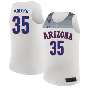 Men Arizona Wildcats Christian Koloko #35 Alumni White Jersey 756069-728