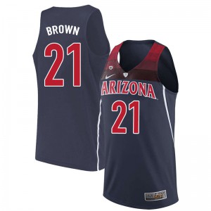 Men Arizona Wildcats Jordan Brown #21 Navy University Jersey 930987-808