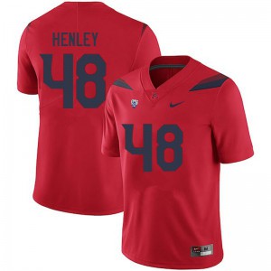 Men Arizona Wildcats Parker Henley #48 Red Stitched Jerseys 514903-608