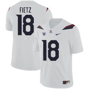 Men Arizona Wildcats Cameron Fietz #18 White Stitch Jersey 928115-513
