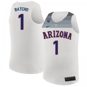 Mens Arizona Wildcats Daniel Batcho #1 NCAA White Jerseys 933305-149