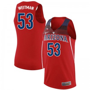 Mens Arizona Wildcats Grant Weitman #53 Red Alumni Jersey 446425-924