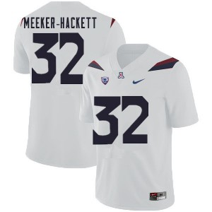 Men Arizona Wildcats Jacob Meeker-Hackett #32 Official White Jerseys 518388-902