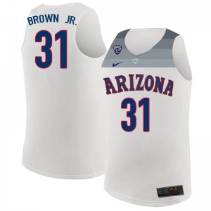 Men's Arizona Wildcats Terrell Brown Jr. #31 Alumni White Jerseys 405799-974