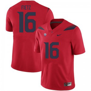 Men's Arizona Wildcats Cameron Fietz #16 College Red Jerseys 337128-536