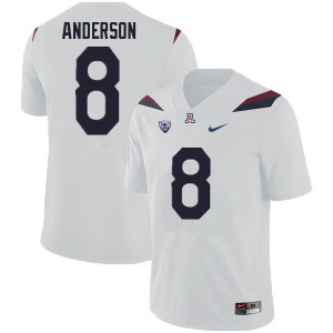 Mens Arizona Wildcats Drake Anderson #8 White NCAA Jersey 978174-312