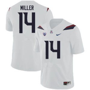 Mens Arizona Wildcats Dyelan Miller #14 Player White Jerseys 781198-974