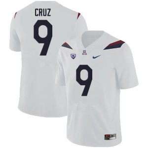 Men's Arizona Wildcats Gunner Cruz #9 High School White Jerseys 996324-172