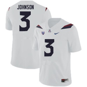 Men's Arizona Wildcats Jalen Johnson #3 White College Jersey 798922-654