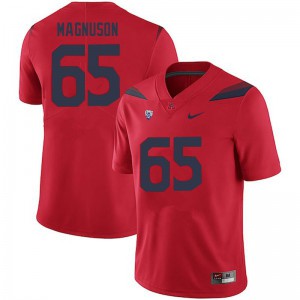 Men Arizona Wildcats Leif Magnuson #65 Embroidery Red Jersey 939873-235