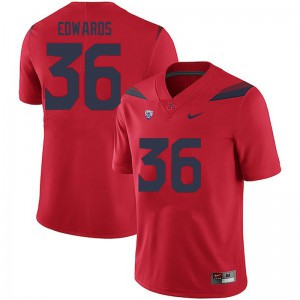 Men's Arizona Wildcats RJ Edwards #36 Red Official Jersey 823816-713