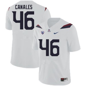 Men Arizona Wildcats Thor Canales #46 White Embroidery Jerseys 864431-730
