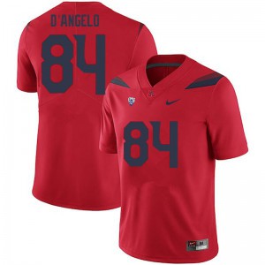 Men's Arizona Wildcats Tristen D'Angelo #84 Red Stitched Jersey 331536-588