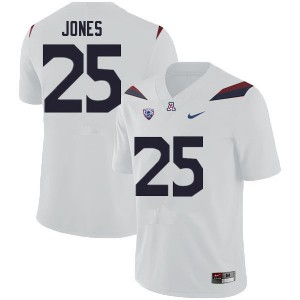 Mens Arizona Wildcats Valen Jones #25 White Embroidery Jersey 338316-633