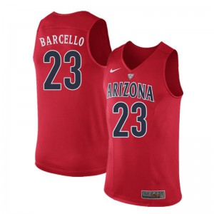 Mens Arizona Wildcats Alex Barcello #23 Red Basketball Jerseys 345641-343