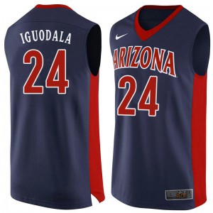 Men's Arizona Wildcats Andre Iguodala #24 Player Navy Jerseys 104874-203