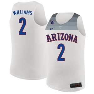 Men's Arizona Wildcats Brandon Williams #2 White Player Jersey 584694-978