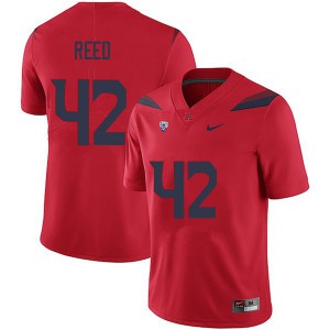 Men's Arizona Wildcats Brooks Reed #42 Embroidery Red Jersey 884984-726