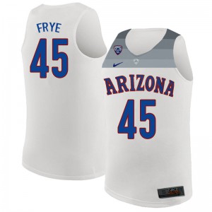 Men's Arizona Wildcats Channing Frye #45 White Stitched Jersey 262138-372