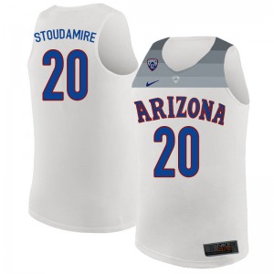 Men's Arizona Wildcats Damon Stoudamire #20 Official White Jerseys 754140-445