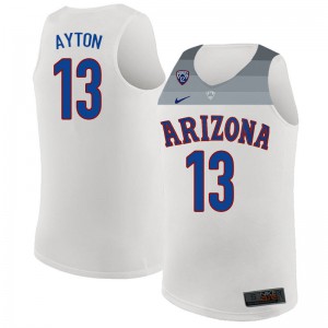 Men's Arizona Wildcats Deandre Ayton #13 Official White Jerseys 559914-137