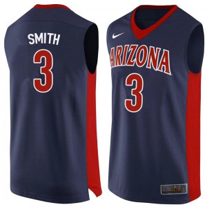 Men Arizona Wildcats Dylan Smith #3 Basketball Navy Jerseys 180045-825