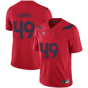 Men's Arizona Wildcats Jalen Harris #49 Red Football Jersey 367928-889