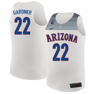 Men's Arizona Wildcats Jason Gardner #22 Stitch White Jerseys 430205-848
