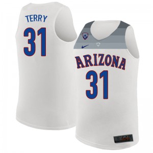 Mens Arizona Wildcats Jason Terry #31 White NCAA Jersey 642106-352