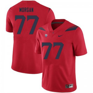 Men's Arizona Wildcats Jordan Morgan #77 Official Red Jerseys 945552-391