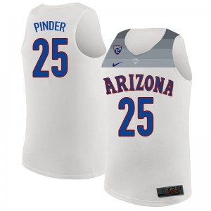 Men's Arizona Wildcats Keanu Pinder #25 White Alumni Jerseys 638649-558