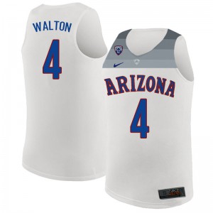 Mens Arizona Wildcats Luke Walton #4 Alumni White Jerseys 990970-505