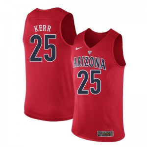 Mens Arizona Wildcats Steve Kerr #25 Official Red Jersey 858598-640