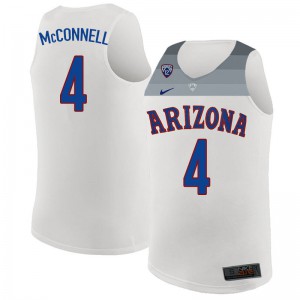 Mens Arizona Wildcats T.J. McConnell #4 White Basketball Jersey 927685-687