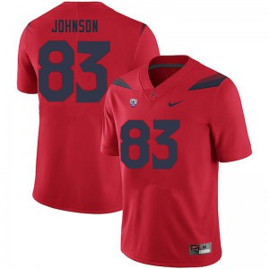 Mens Arizona Wildcats Terrence Johnson #83 Red NCAA Jerseys 509736-665
