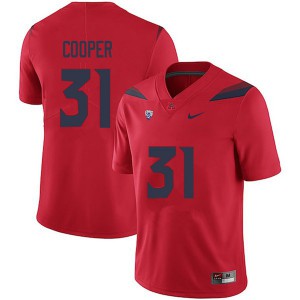 Men Arizona Wildcats Tristan Cooper #31 Football Red Jersey 482358-789