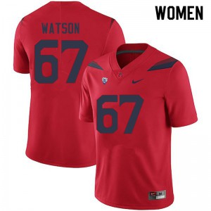 Womens Arizona Wildcats David Watson #67 High School Red Jerseys 610013-546
