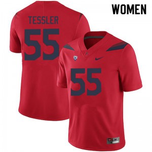 Womens Arizona Wildcats Rexx Tessler #55 Red College Jerseys 901211-963