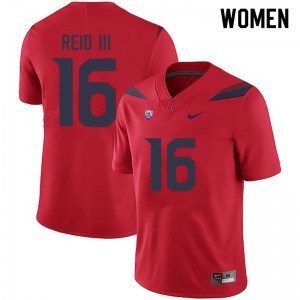 Women's Arizona Wildcats Thomas Reid III #16 Embroidery Red Jersey 432936-236