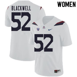 Women Arizona Wildcats Aaron Blackwell #52 White Alumni Jerseys 504328-348