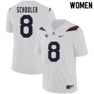 Women Arizona Wildcats Brenden Schooler #8 Player White Jerseys 939799-650
