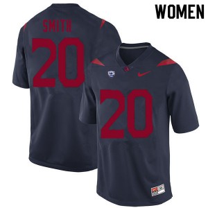 Womens Arizona Wildcats Darrius Smith #20 Stitched Navy Jerseys 306476-858