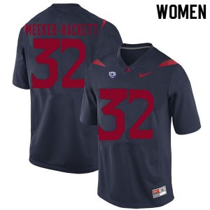 Women's Arizona Wildcats Jacob Meeker-Hackett #32 Navy Official Jerseys 856617-950