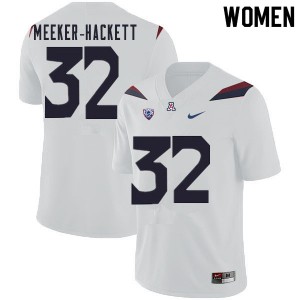 Women Arizona Wildcats Jacob Meeker-Hackett #32 White High School Jerseys 855824-687