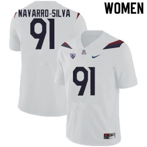 Women Arizona Wildcats Alex Navarro-Silva #91 White Player Jersey 342143-215
