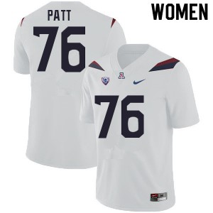 Women Arizona Wildcats Anthony Patt #76 White Embroidery Jerseys 459840-363